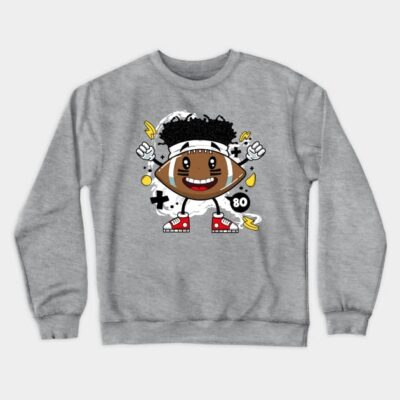 American Football Ball Cartoon Crewneck Sweatshirt Official Football Merch