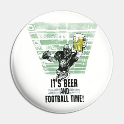 Beer And Football Time Pin Official Cow Anime Merch