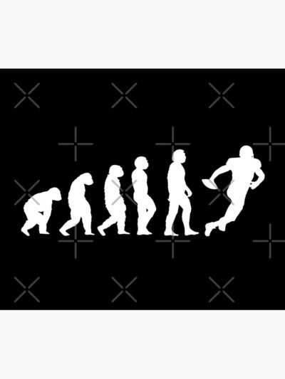 Evolution Of Man To American Football Player Vintage, Rugby Sport Gift Tapestry Official Football Merch