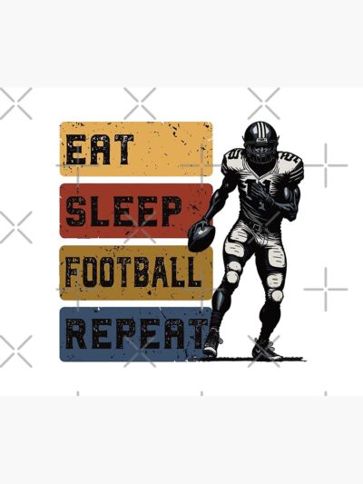 Eat Sleep Football Repeat Tapestry Official Football Merch