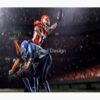 American Football Player In Action At Game Time Tapestry Official Football Merch