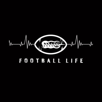 Heartbeat Football Life T-Shirt, American Football Tote Bag Official Football Merch