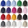 hoodie color chart - Football Gift Shop