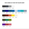 tank top color chart - Football Gift Shop