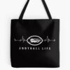 Heartbeat Football Life T-Shirt, American Football Tote Bag Official Football Merch