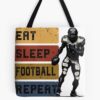 Eat Sleep Football Repeat Tote Bag Official Football Merch