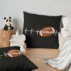 Football Heartbeat Throw Pillow Official Football Merch