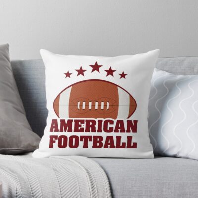 American Football Throw Pillow Official Football Merch