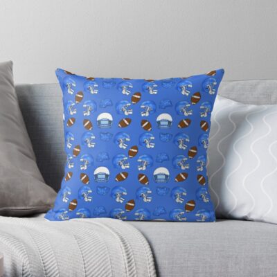 American Football Pattern Throw Pillow Official Football Merch