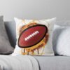 American Football Cartoon Throw Pillow Official Football Merch