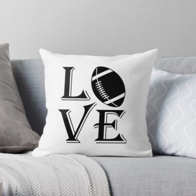 Football Lover : American Football Player Quote Throw Pillow Official Football Merch