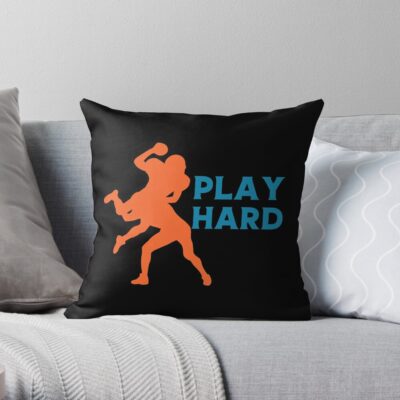 Funny American Football Rugby Quote For American Football Fans Throw Pillow Official Football Merch