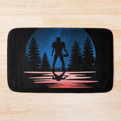 Football American Vintage Art For Men Women Kids Funny Football Player Bath Mat Official Football Merch