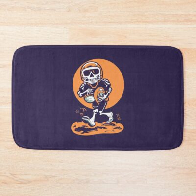 American Football Skeleton Halloween Men Boys Football Fan Bath Mat Official Football Merch