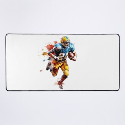 America Football Player With Helm Mouse Pad Official Football Merch