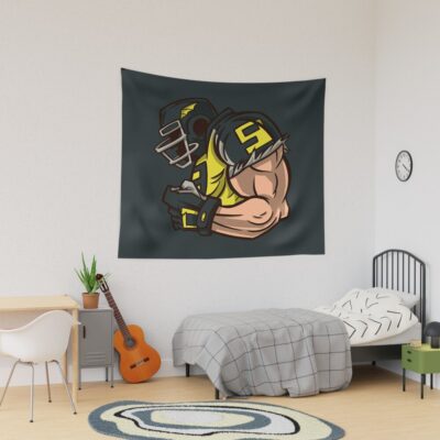 Strong American Football Player Tapestry Official Football Merch